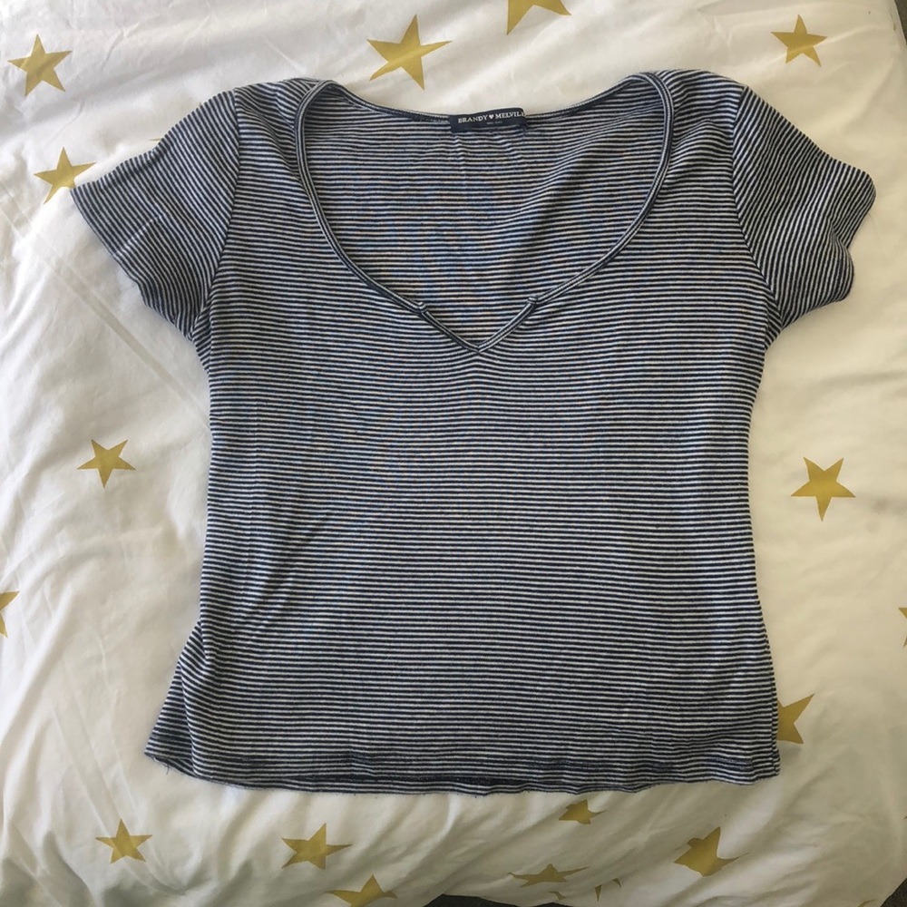 Casual Navy/White Stripped Shirt